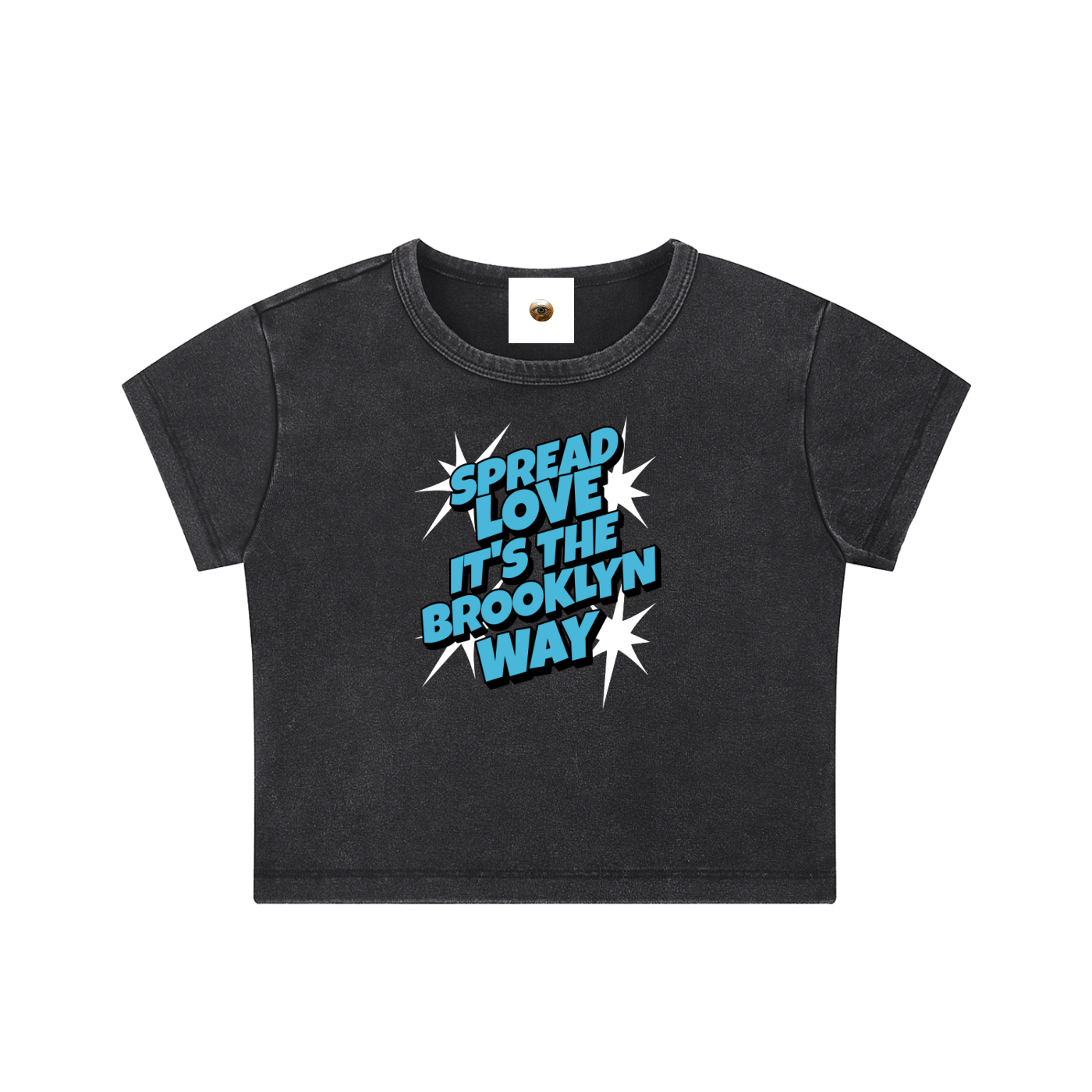 Spread Love Snow Washed Crop Top