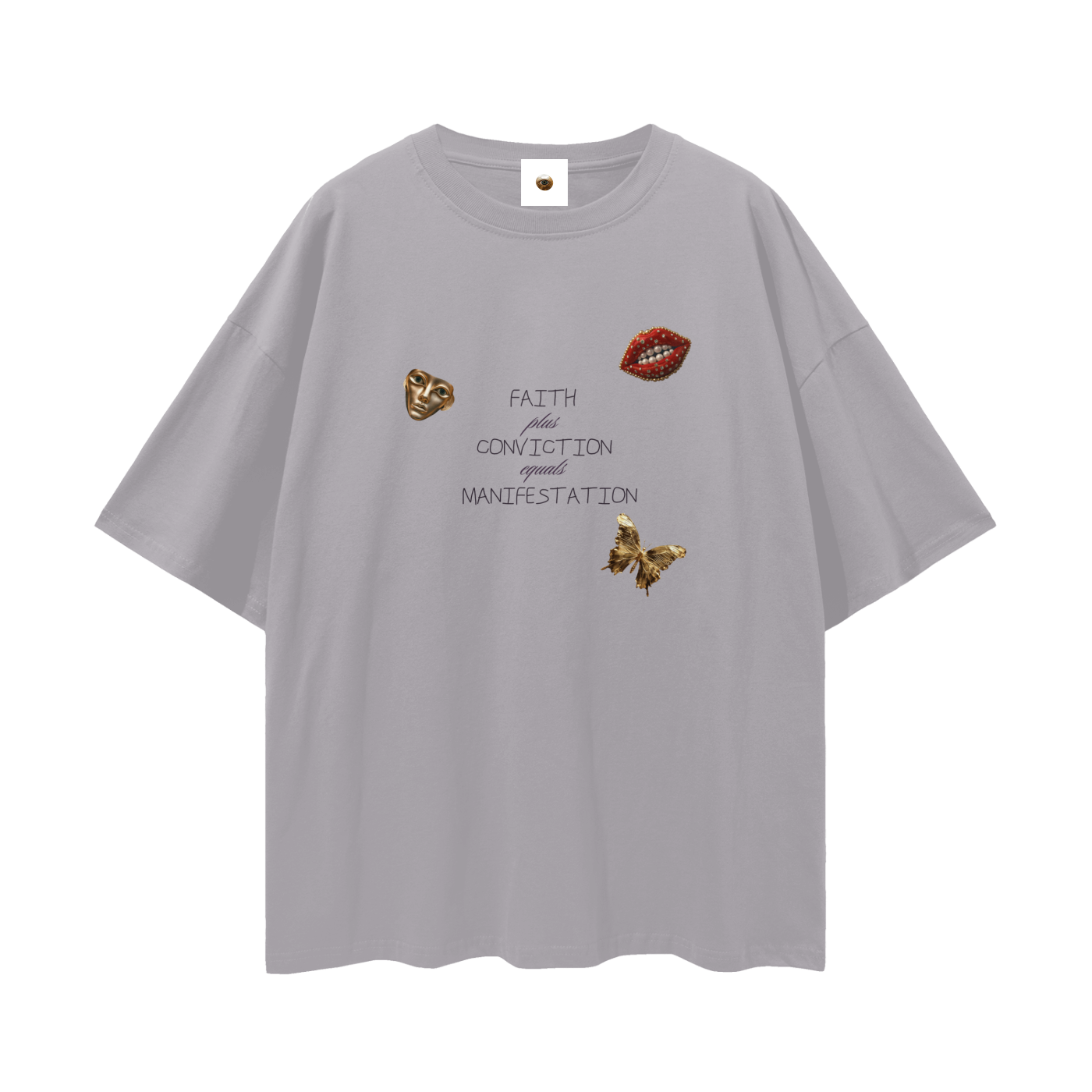 Faith Plus Conviction Streetwear Loose Drop Shoulder T-Shirt