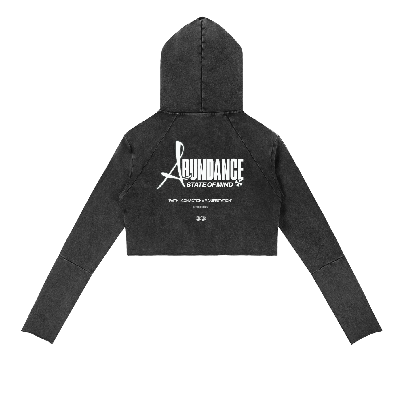 Abundance State of Mind Vintage Washed Raw Edge Hoodie