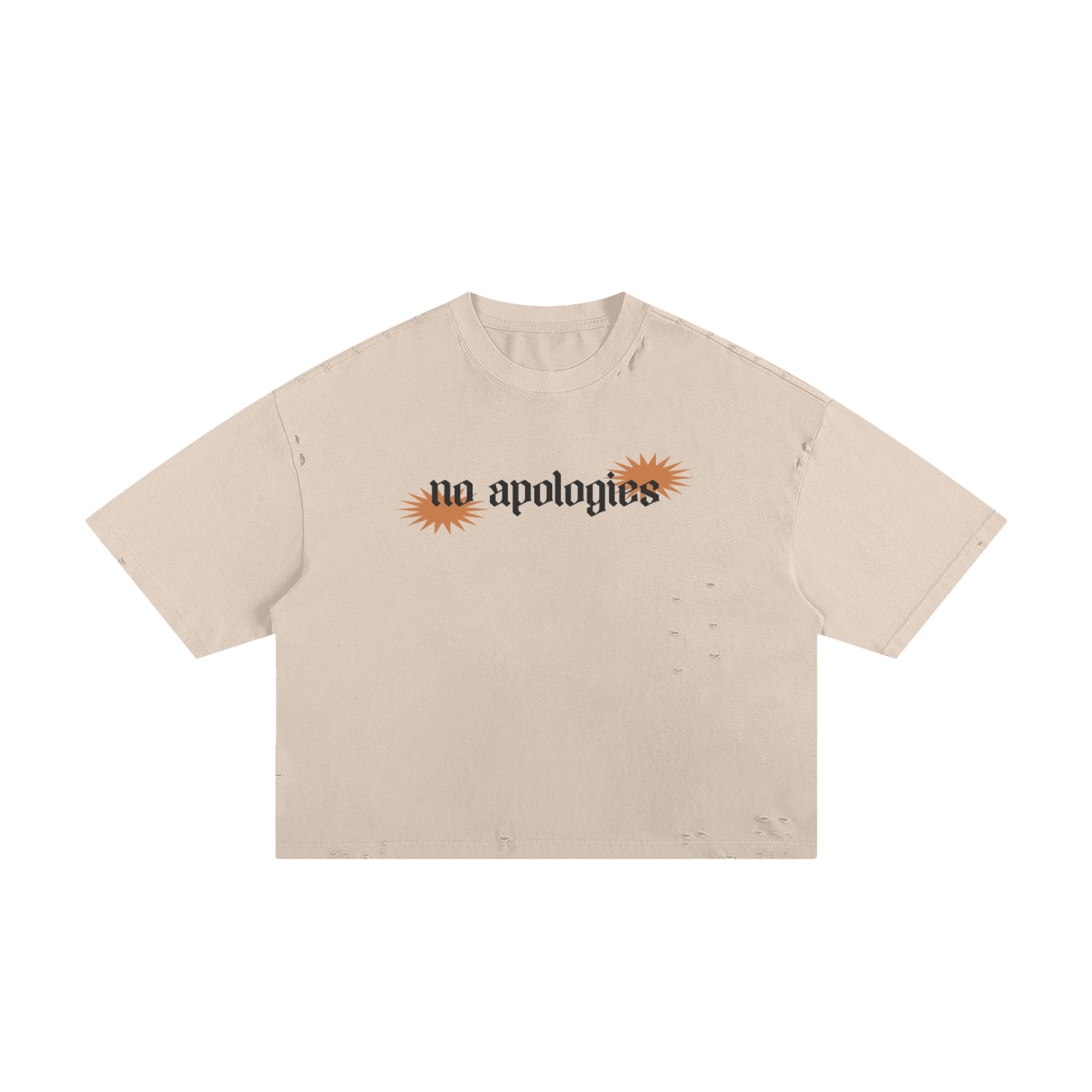 No Apologies Classic Frayed Boxy Tee