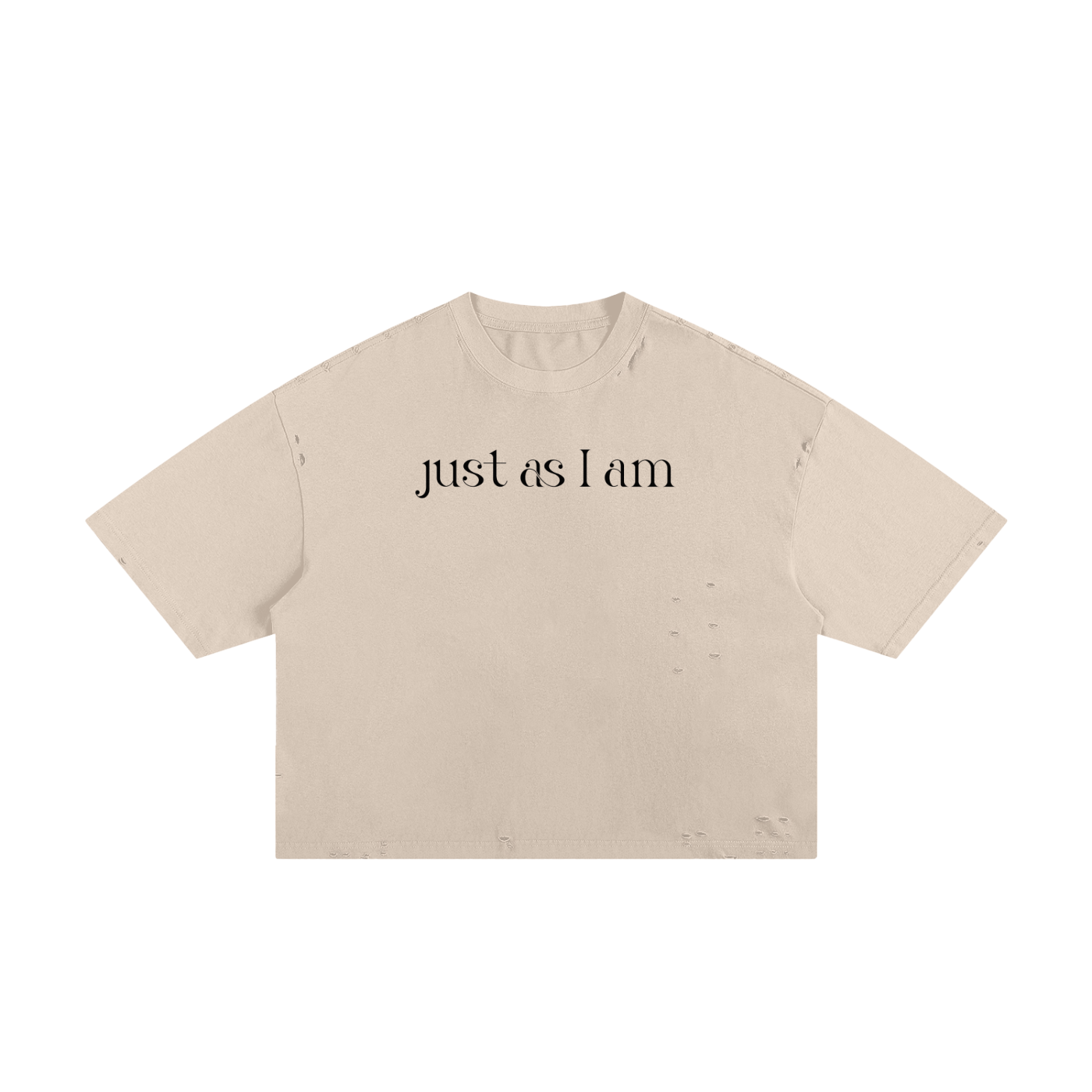I’m enough, just as I am—no edits needed Unisex Cropped Boxy Tee