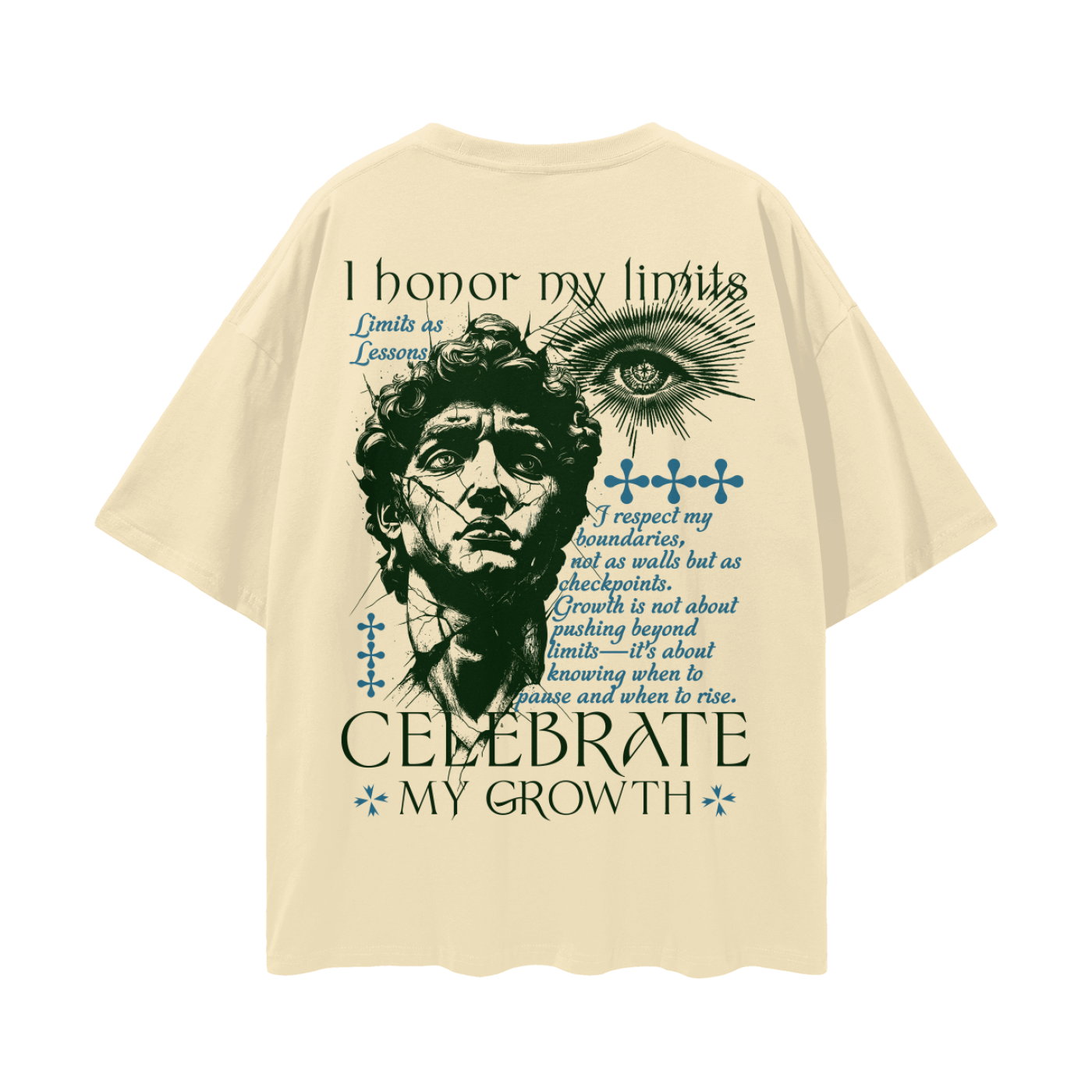 Limits As Lessons Streetwear Loose Drop Shoulder T-Shirt