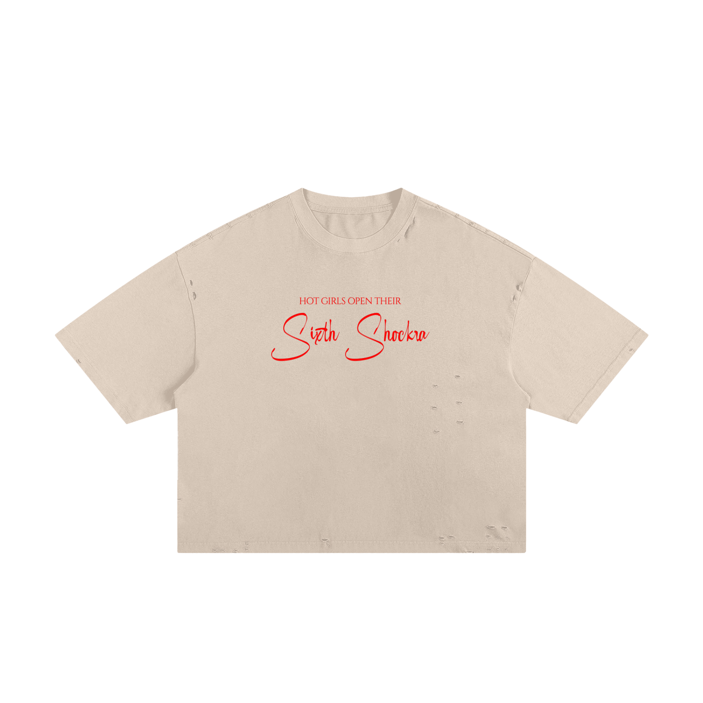 Hot Girls Open Their Sixth Shockra Unisex Cropped Boxy Tee