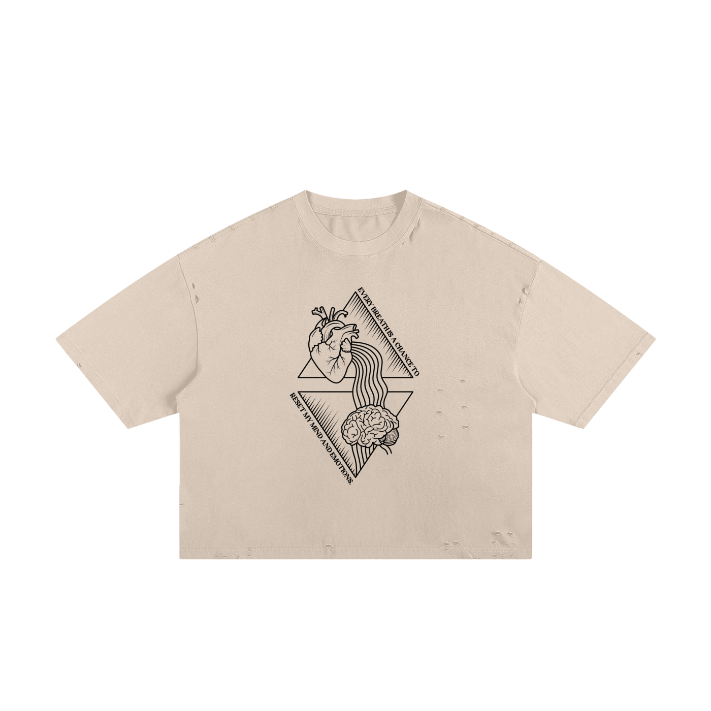 Every breath is a chance to reset my mind and emotions Unisex Cropped Boxy Tee