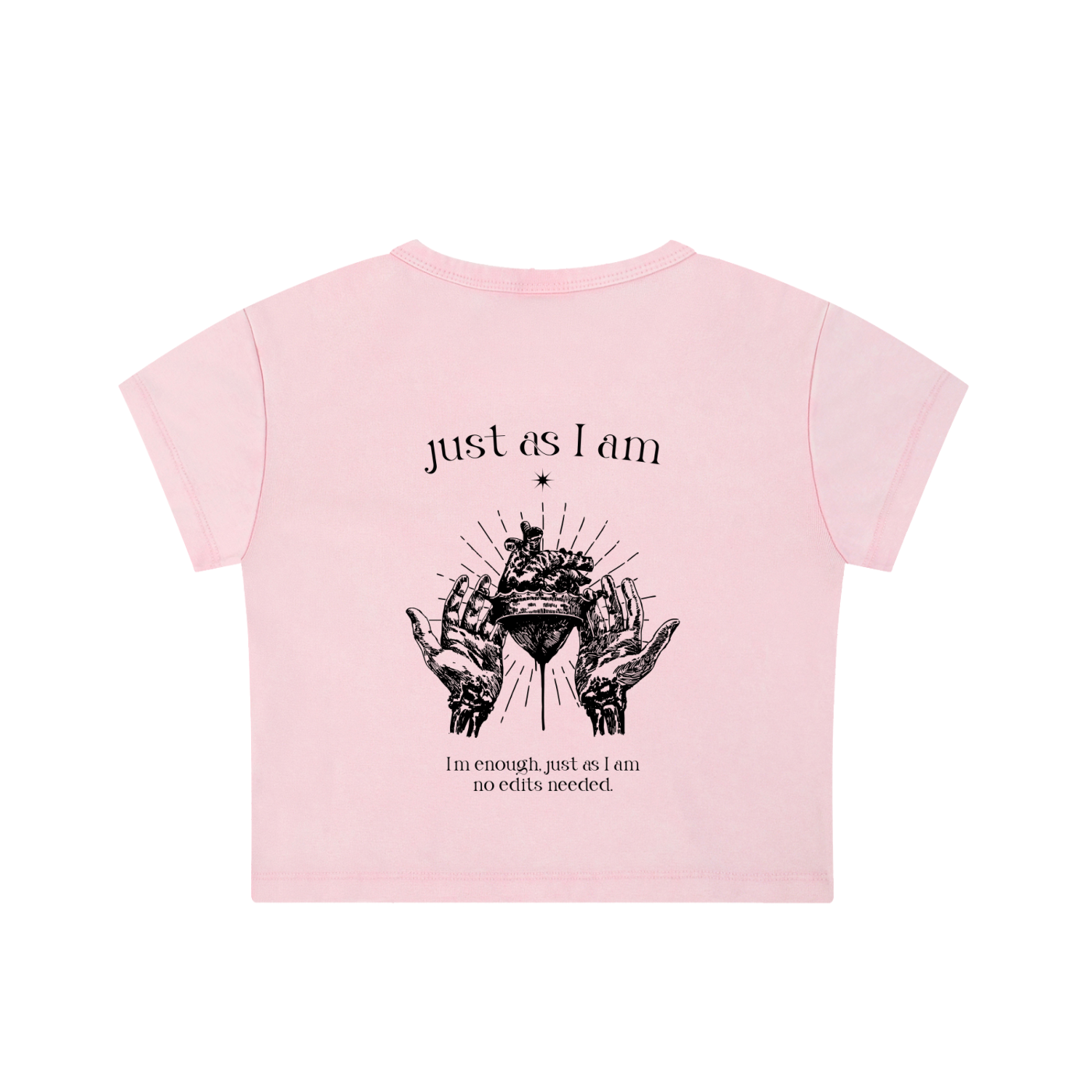 Just As I Am Snow Washed Crop Top