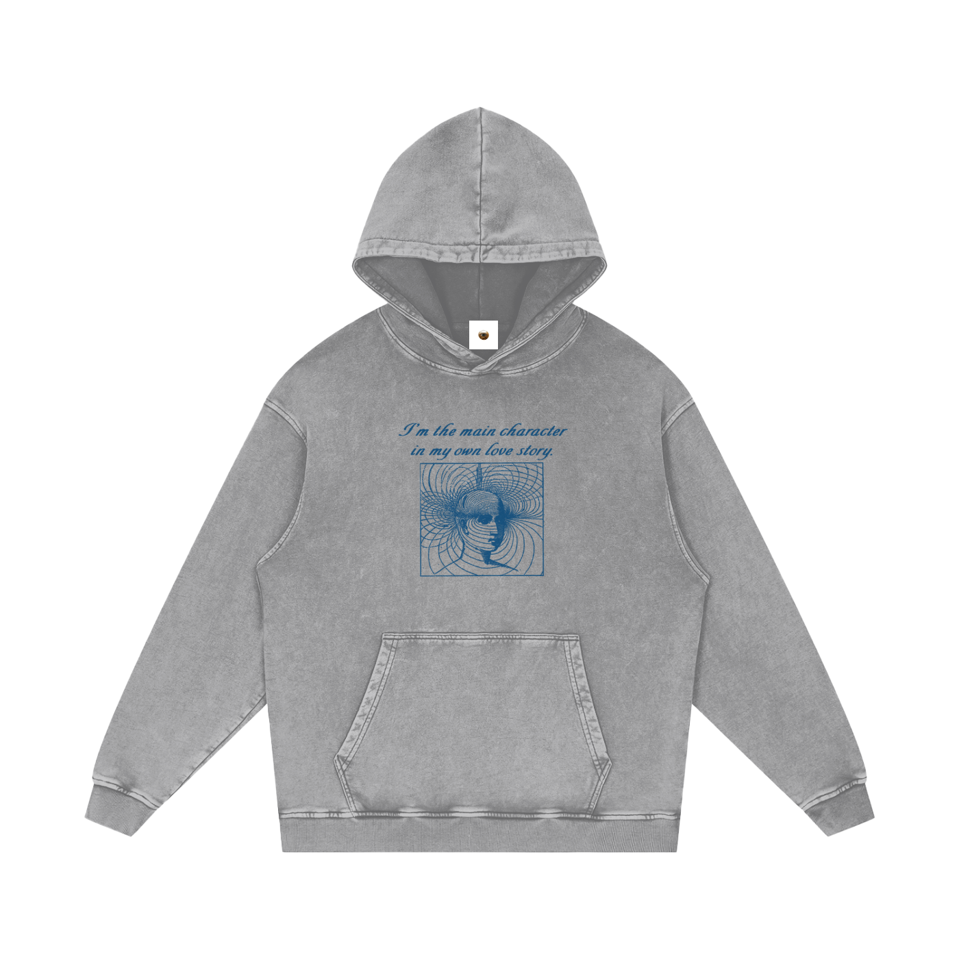 Im The Main Character In My Own Love Story Snow Washed Loose Cotton Hoodie