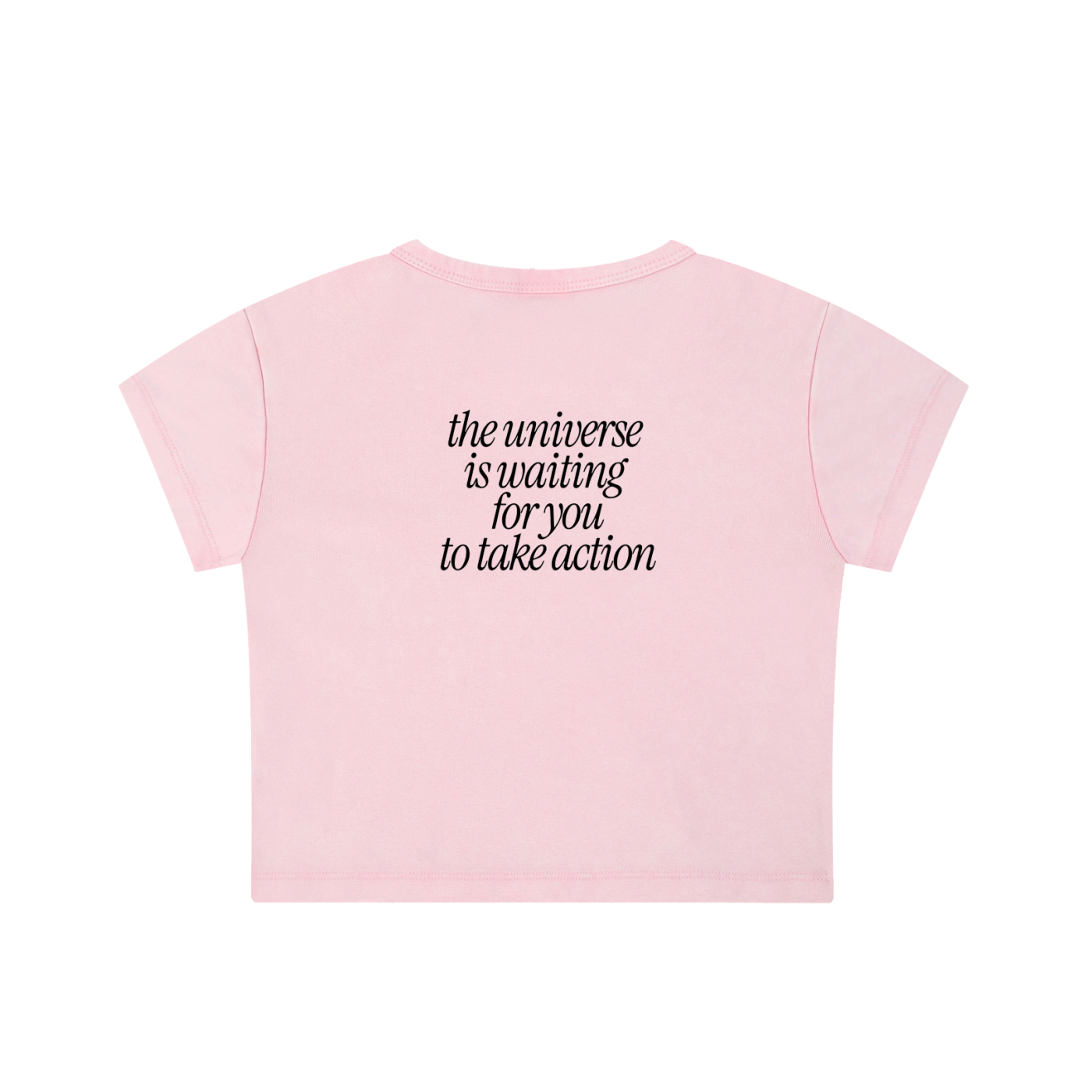 The Universe Is Waiting For You Snow Washed Crop Top