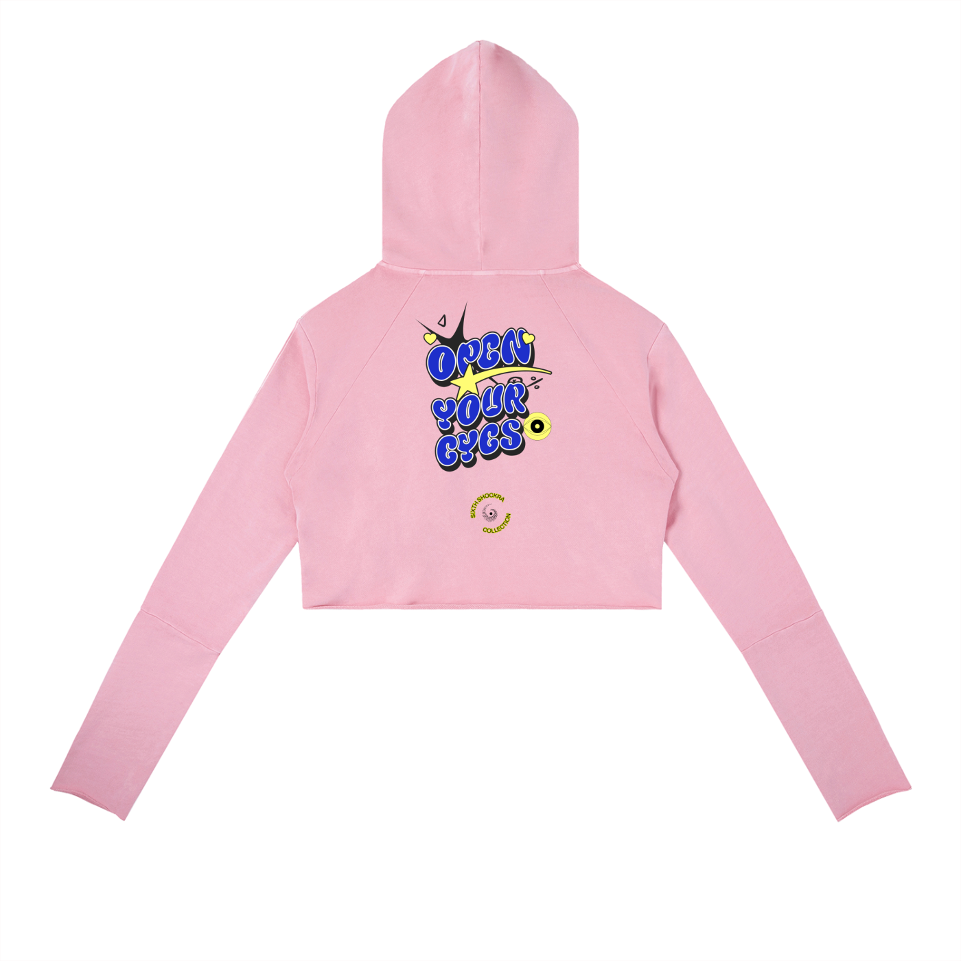 Open Your Eyes Vintage Washed Raw Edge Hoodie