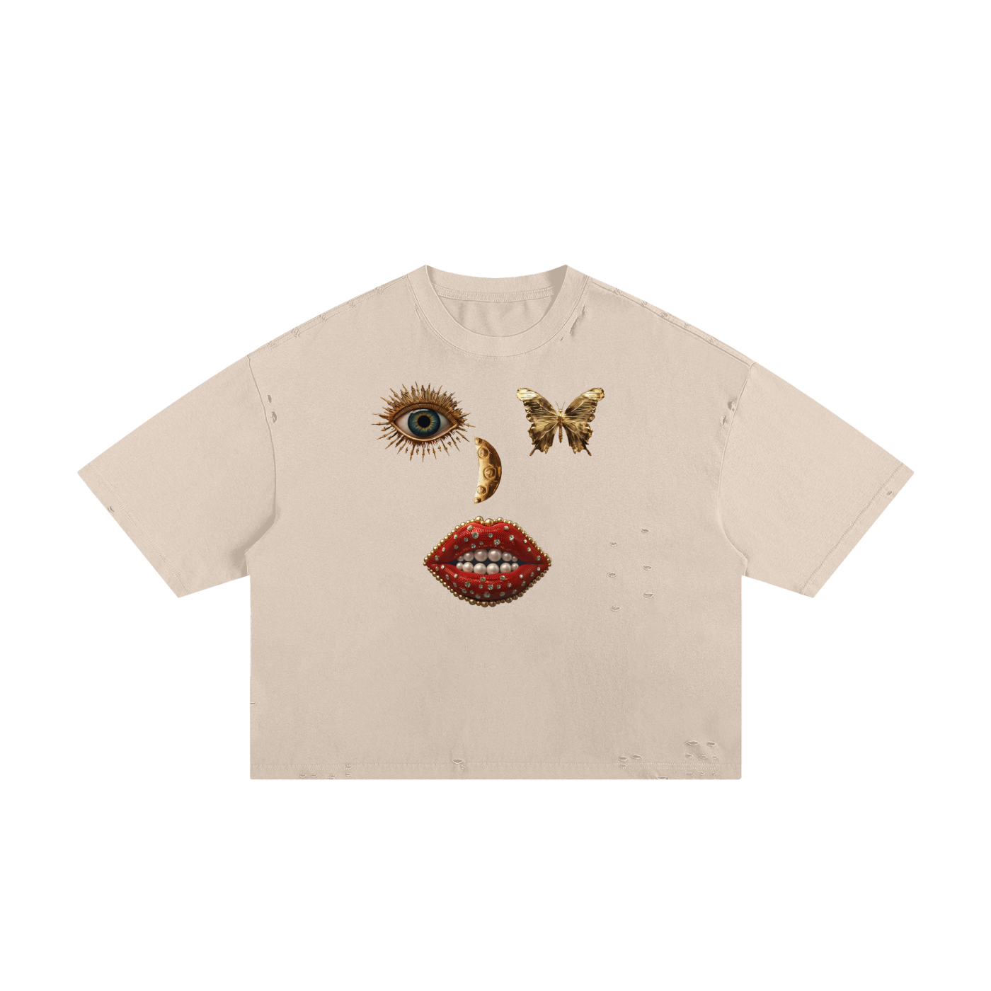 SS Face Classic Frayed Boxy Tee