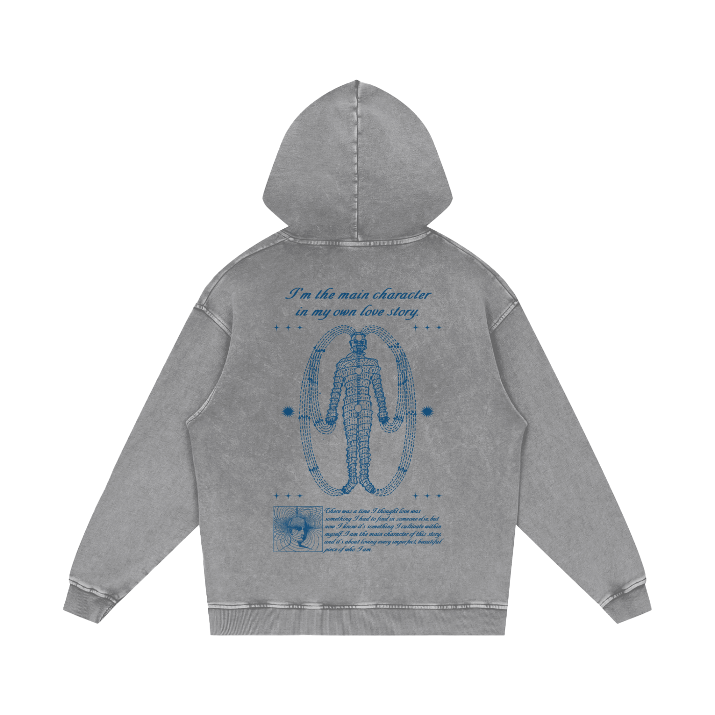 Im The Main Character In My Own Love Story Snow Washed Loose Cotton Hoodie