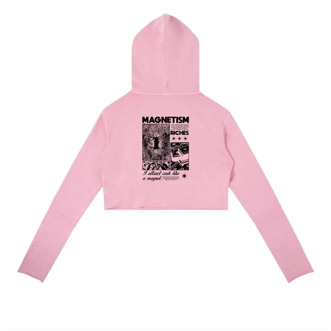 I Attract Cash Like A Magnet Vintage Washed Raw Edge Hoodie