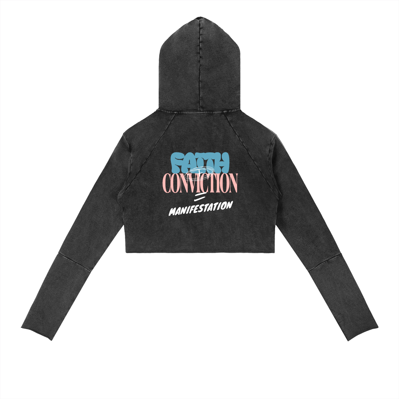 Faith Plus Conviction 2 Vintage Washed Raw Edge Hoodie