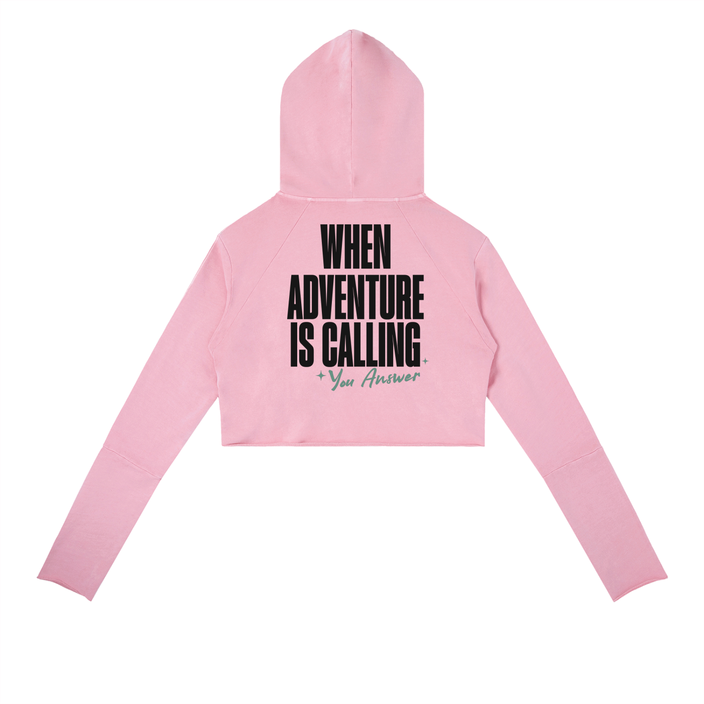 When Adventure Is Calling Vintage Washed Raw Edge Hoodie