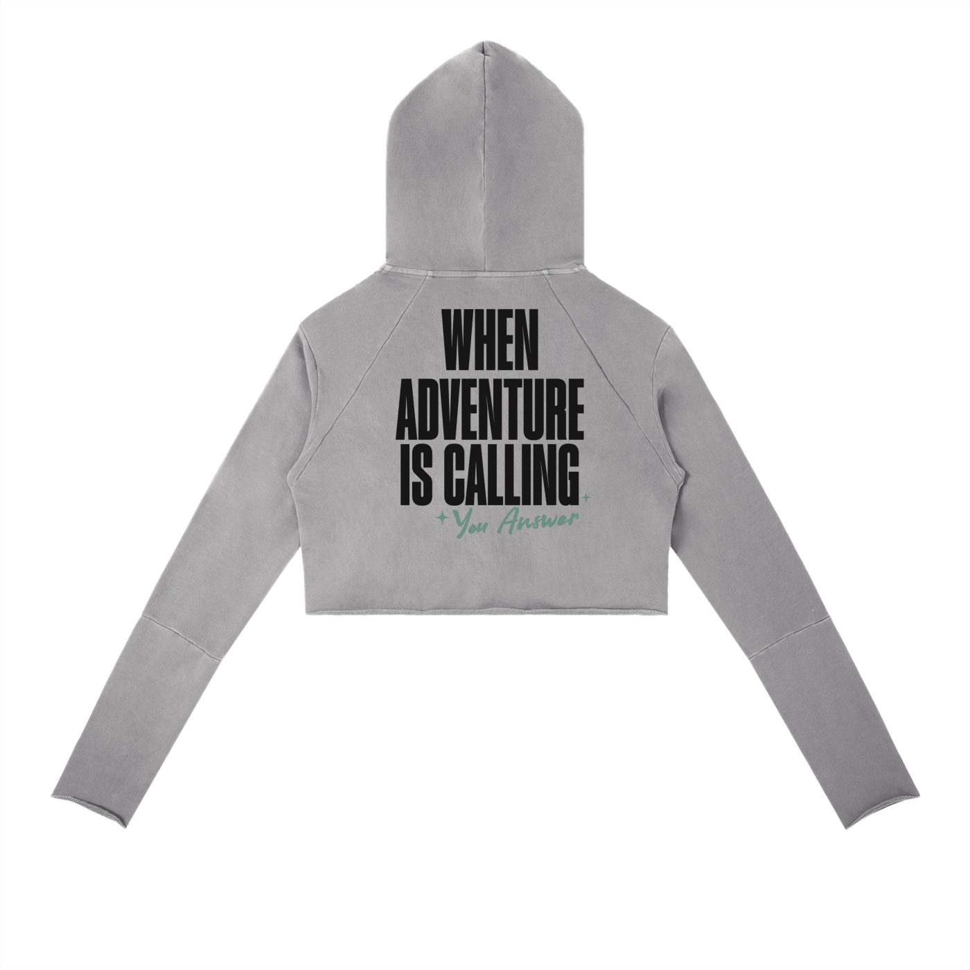 When Adventure Is Calling Vintage Washed Raw Edge Hoodie