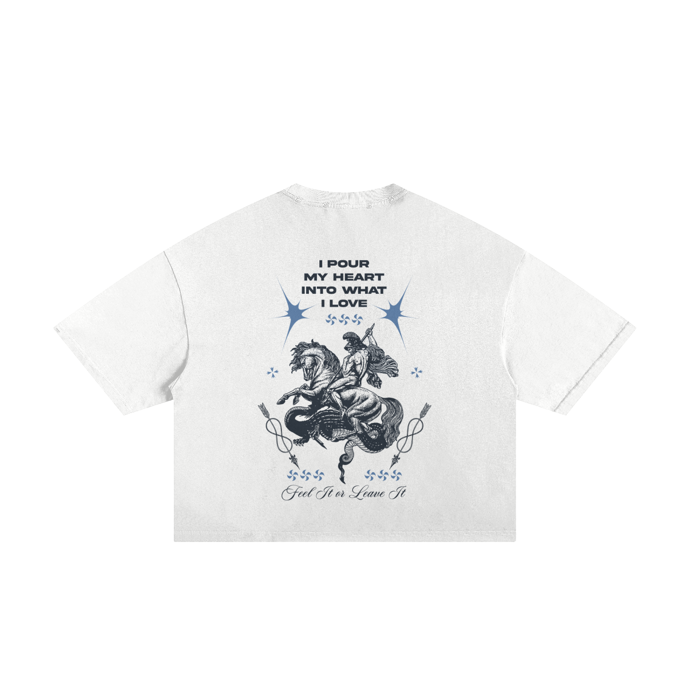 I pour my heart into what I love Unisex Boxy Tee
