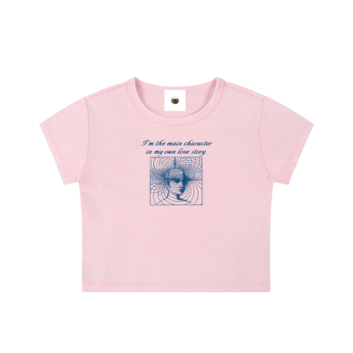 Im The Main Character Snow Washed Crop Top