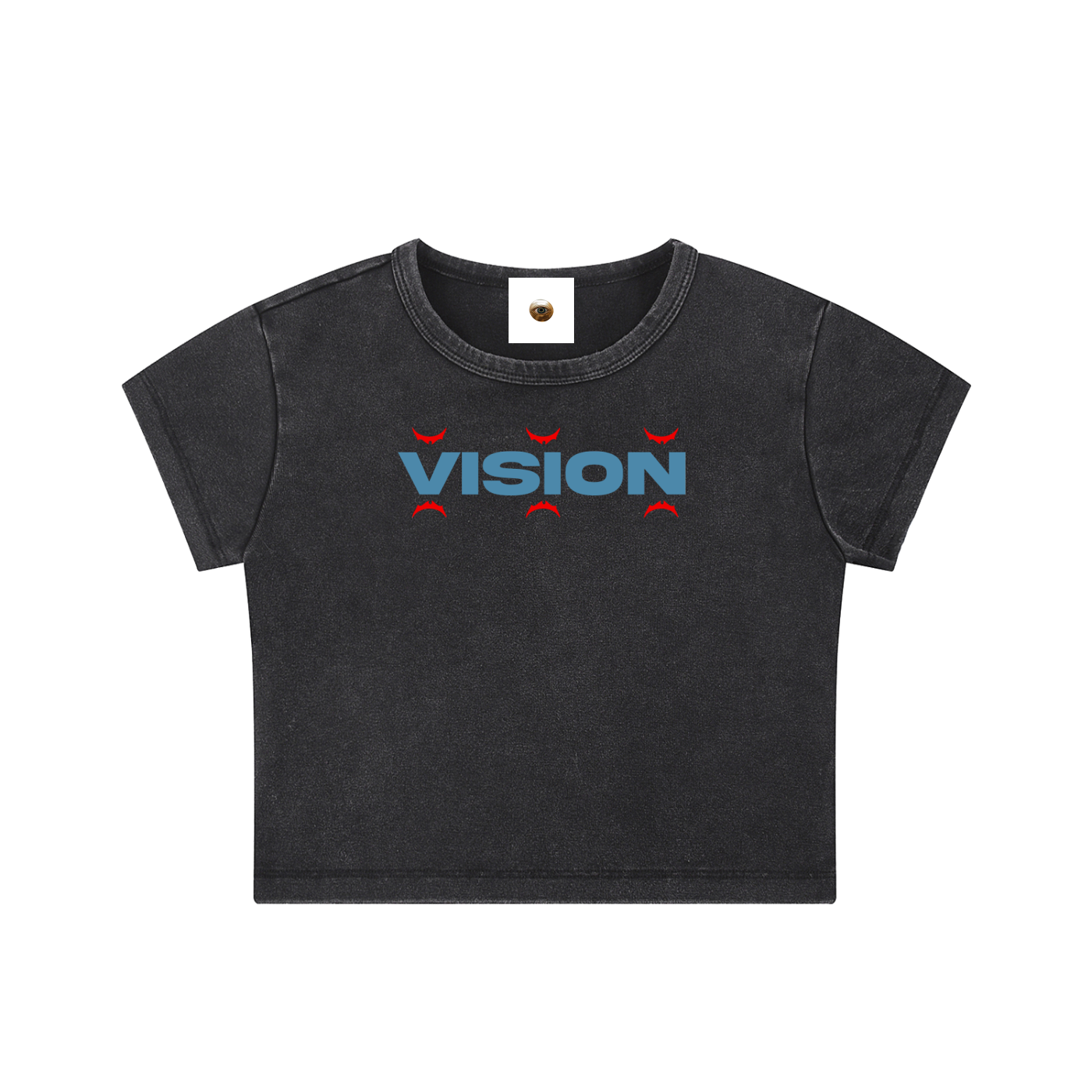 Vision Snow Washed Crop Top