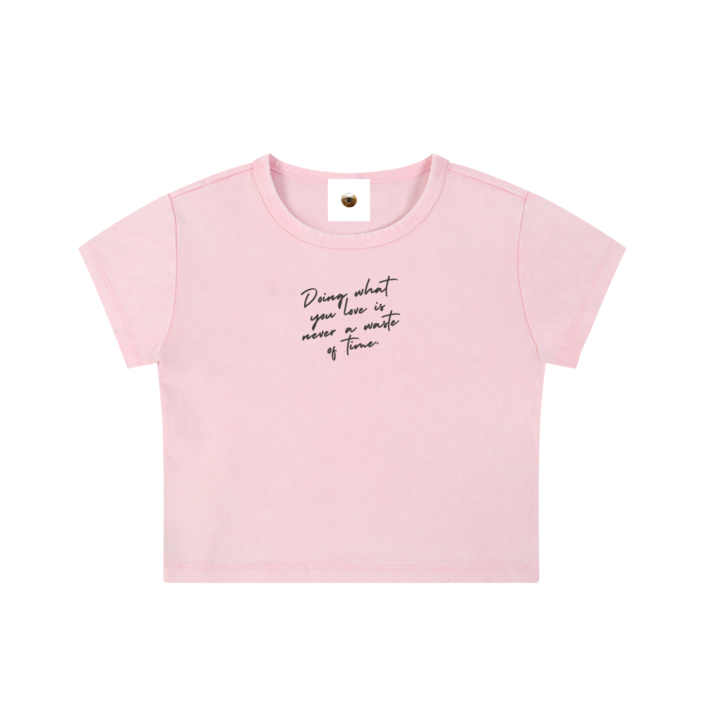 Doing What You Love Snow Washed Crop Top