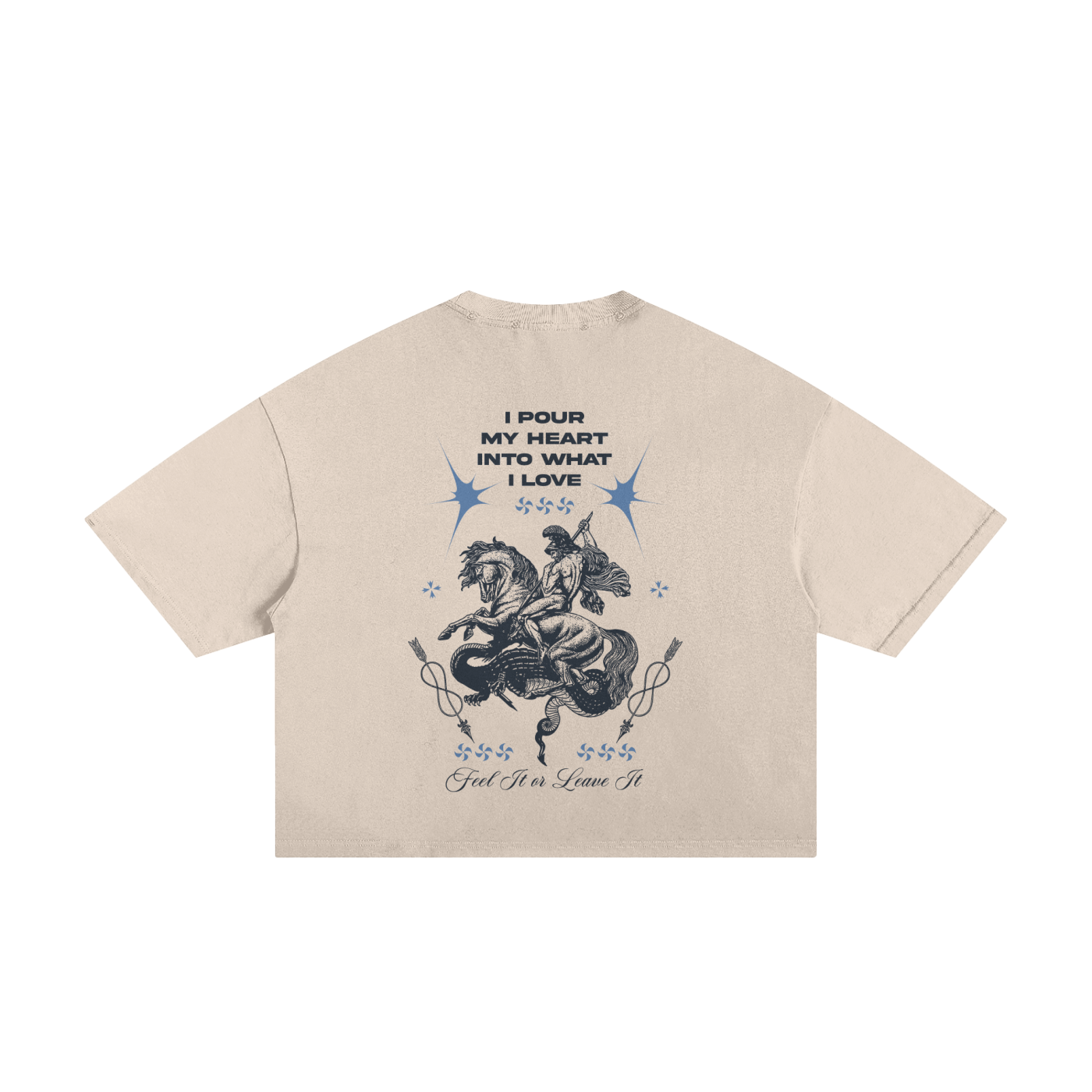 I pour my heart into what I love Unisex Boxy Tee