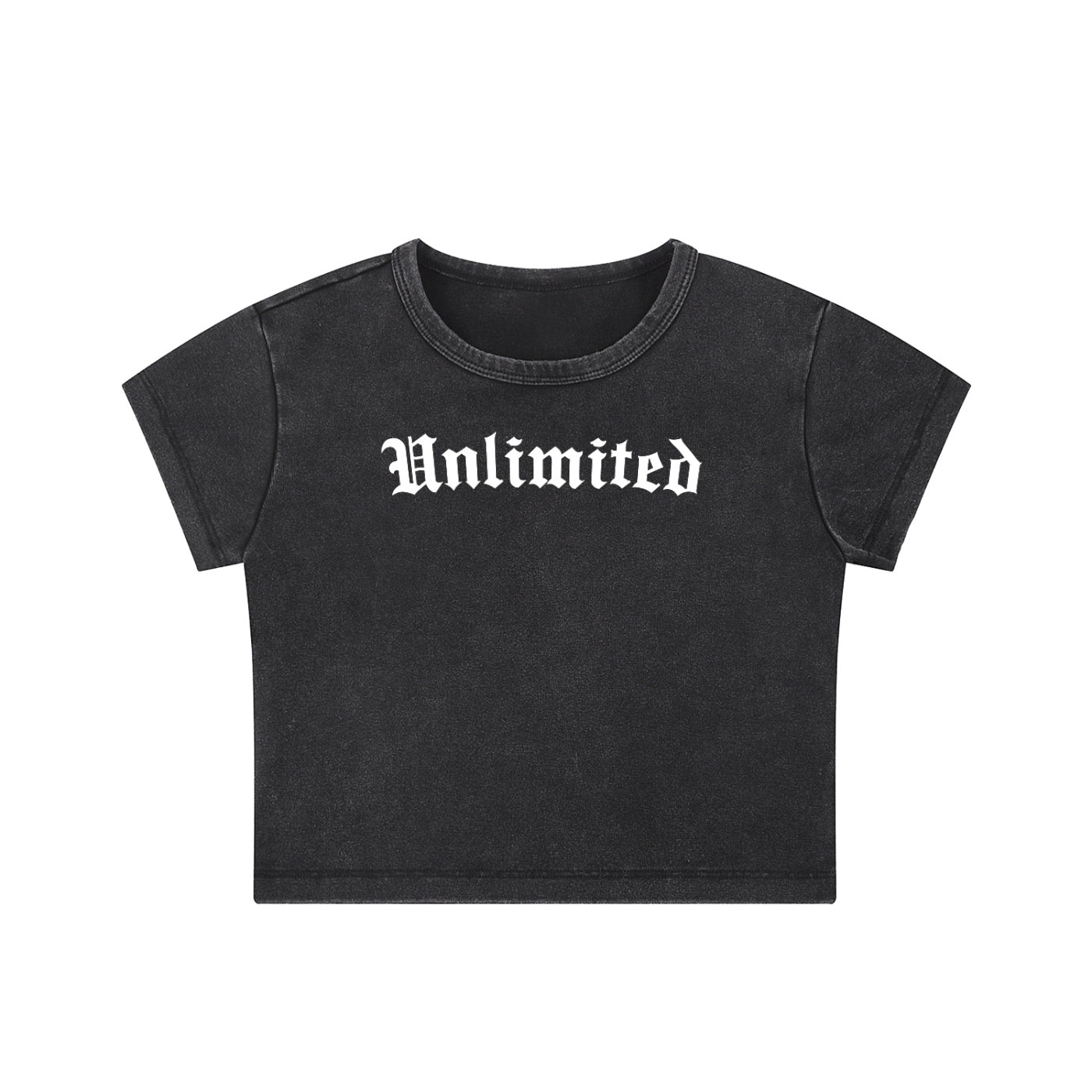 Unlimited Snow Washed Crop Top