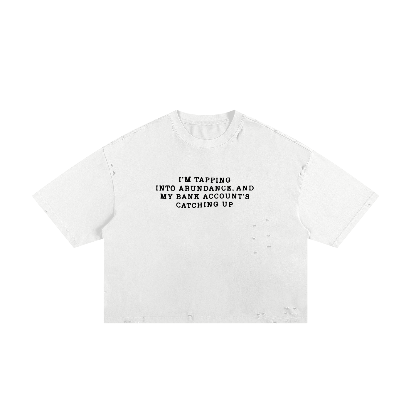 Im Tapping Into Abundance Classic Frayed Boxy Tee