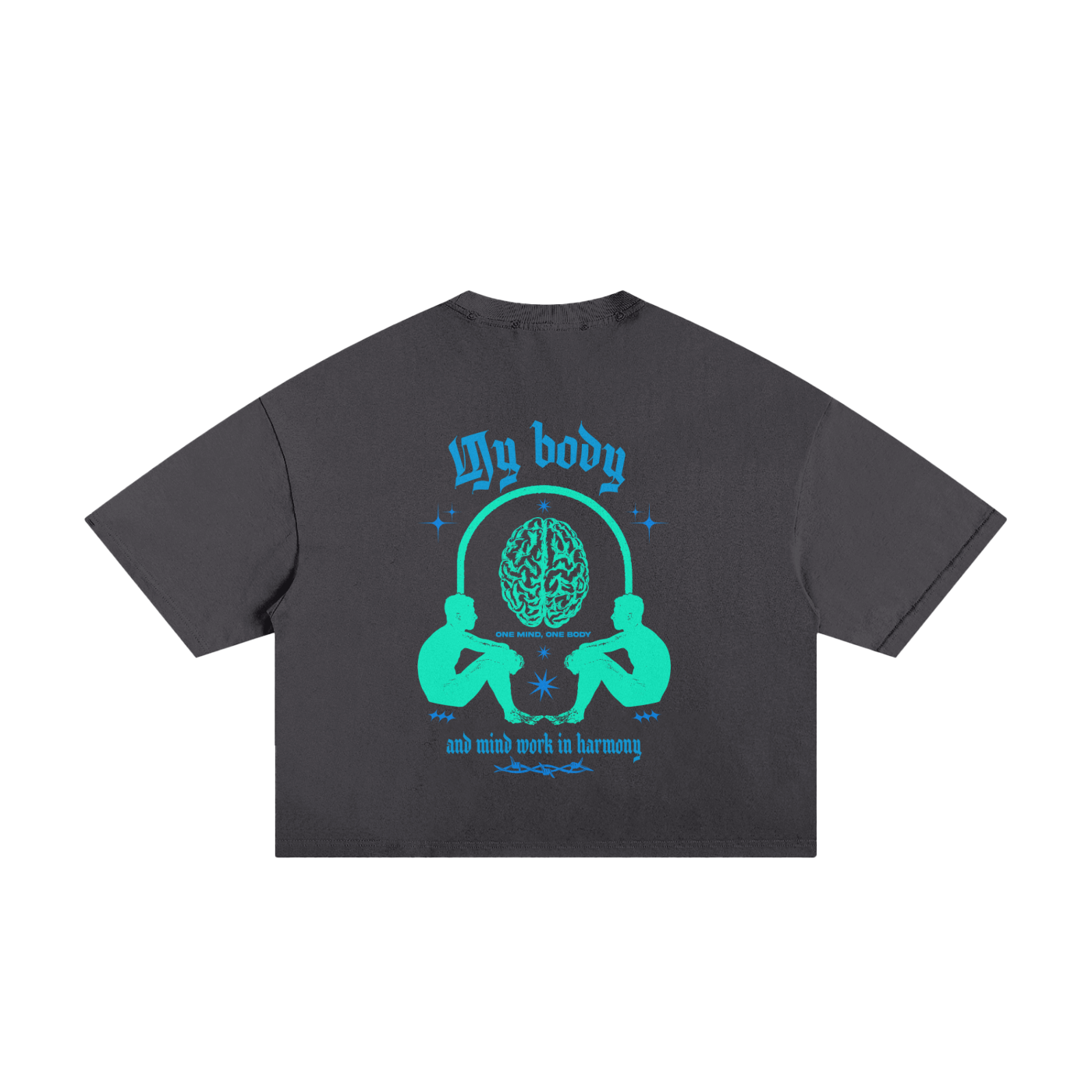 My body and mind work in harmony Unisex Boxy Tee