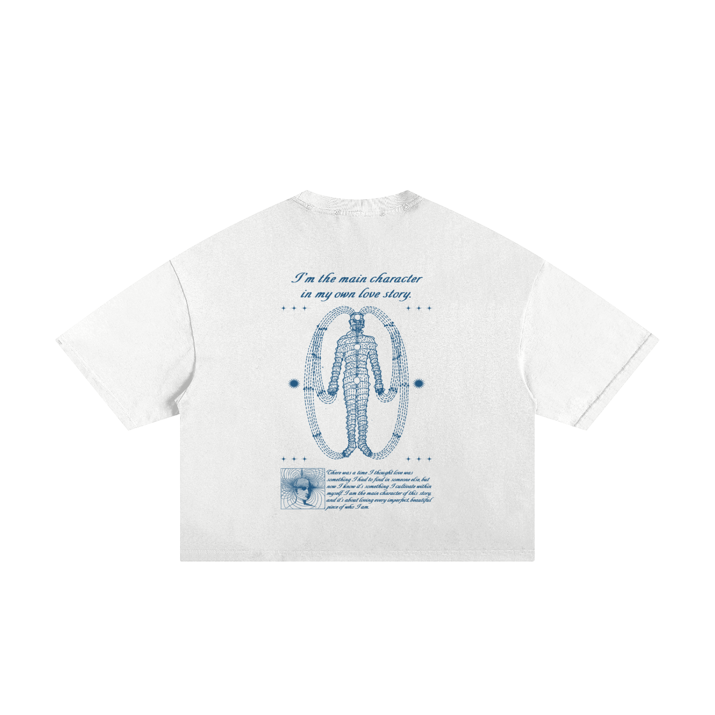 I’m the main character in my own love story Unisex Cropped Boxy Tee