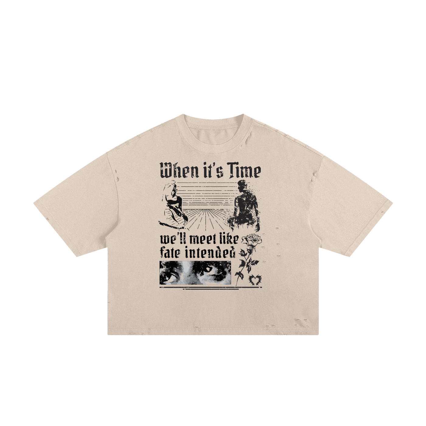 When Its Time Classic Frayed Boxy Tee