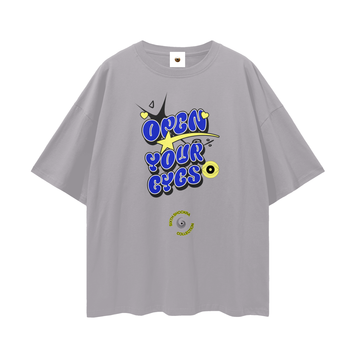 Open Your Eyes Streetwear Loose Drop Shoulder T-Shirt