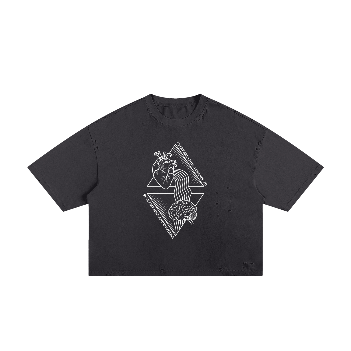 Every breath is a chance to reset my mind and emotions Unisex Cropped Boxy Tee
