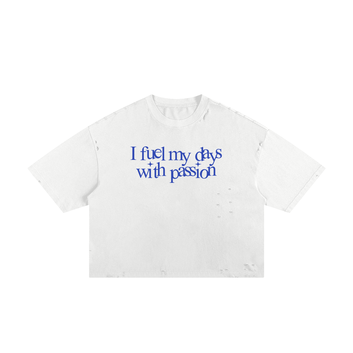 I Fuel My Days Classic Frayed Boxy Tee