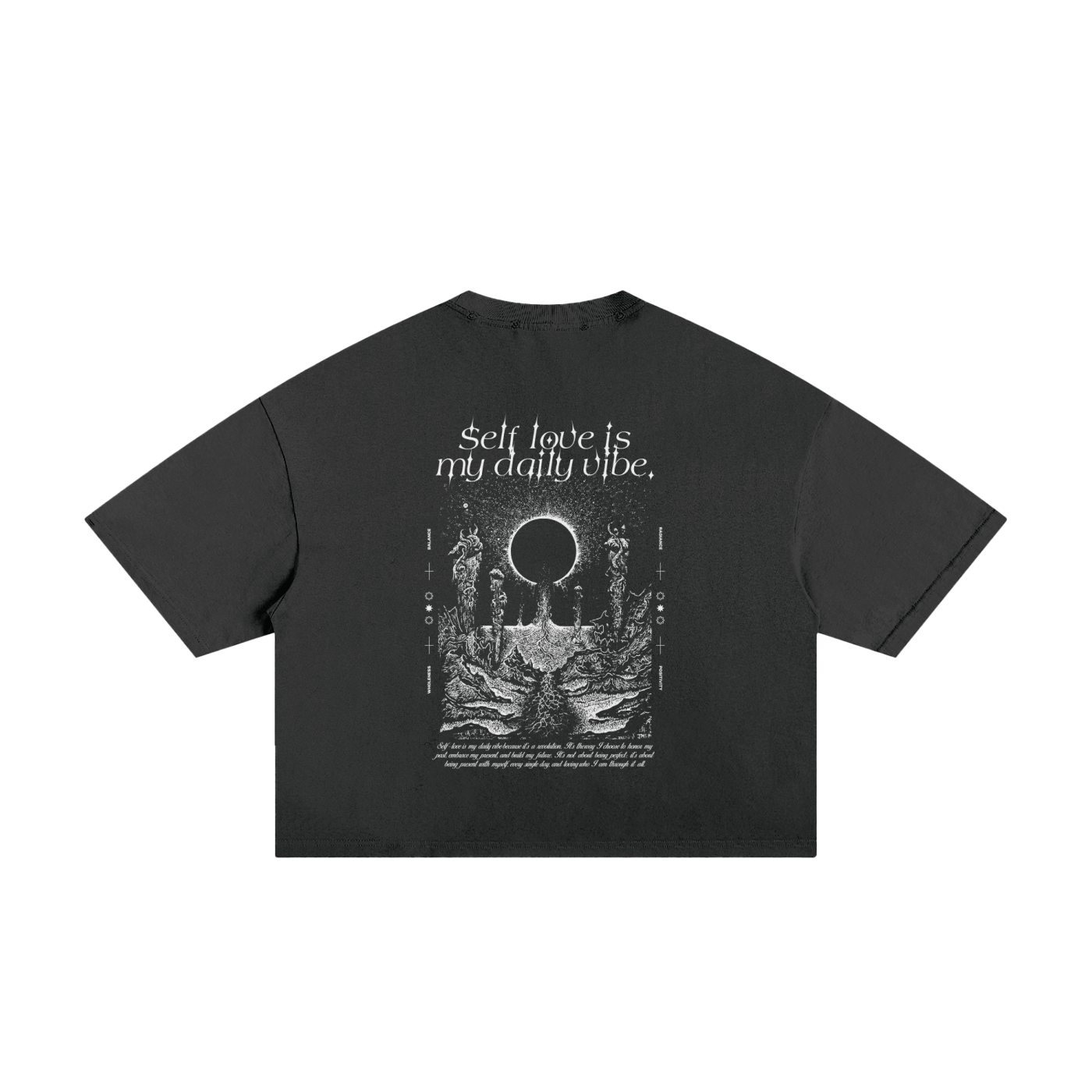 Self Love is My Daily Vibe Classic Frayed Boxy Tee