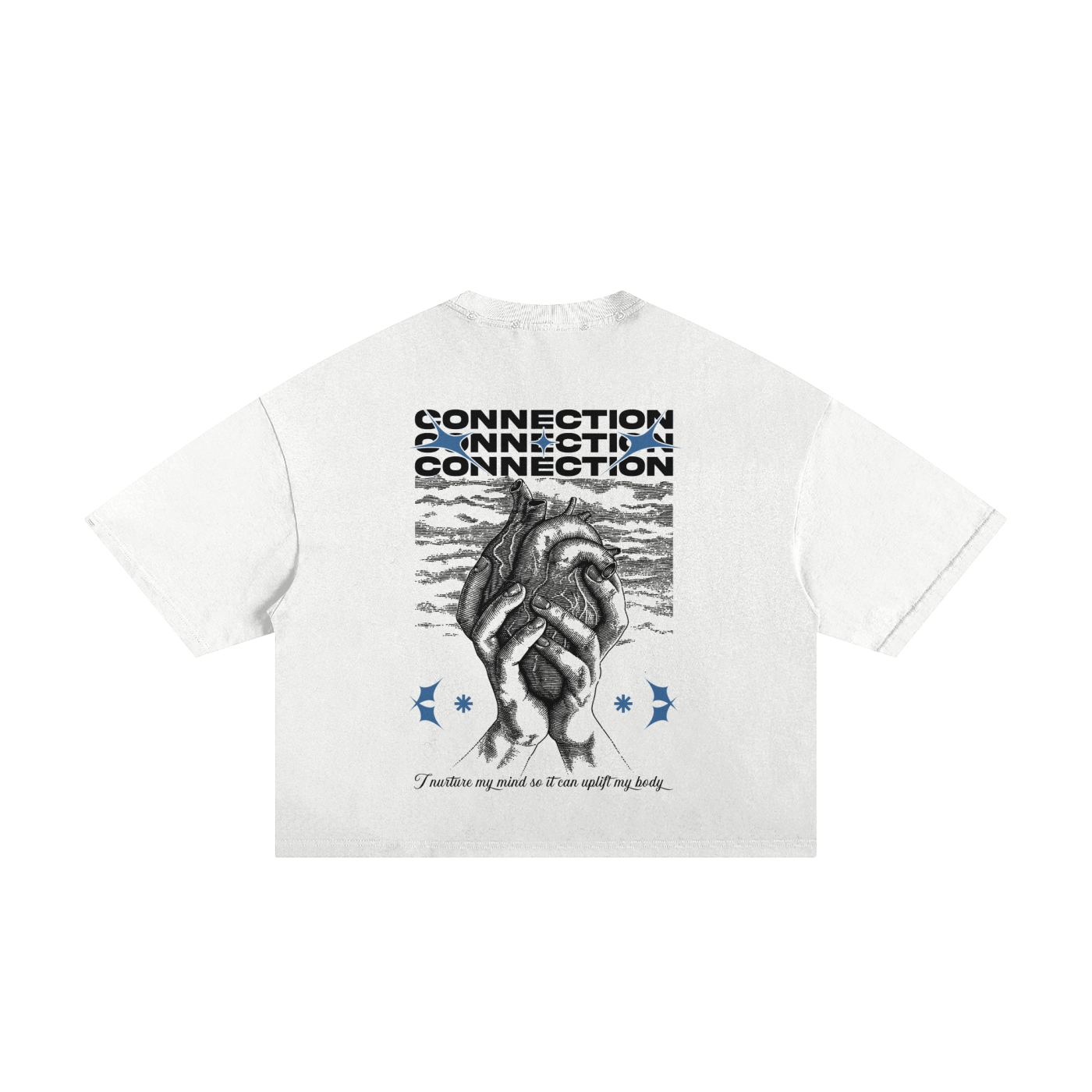 I nurture my mind so it can uplift my body Unisex Boxy Tee