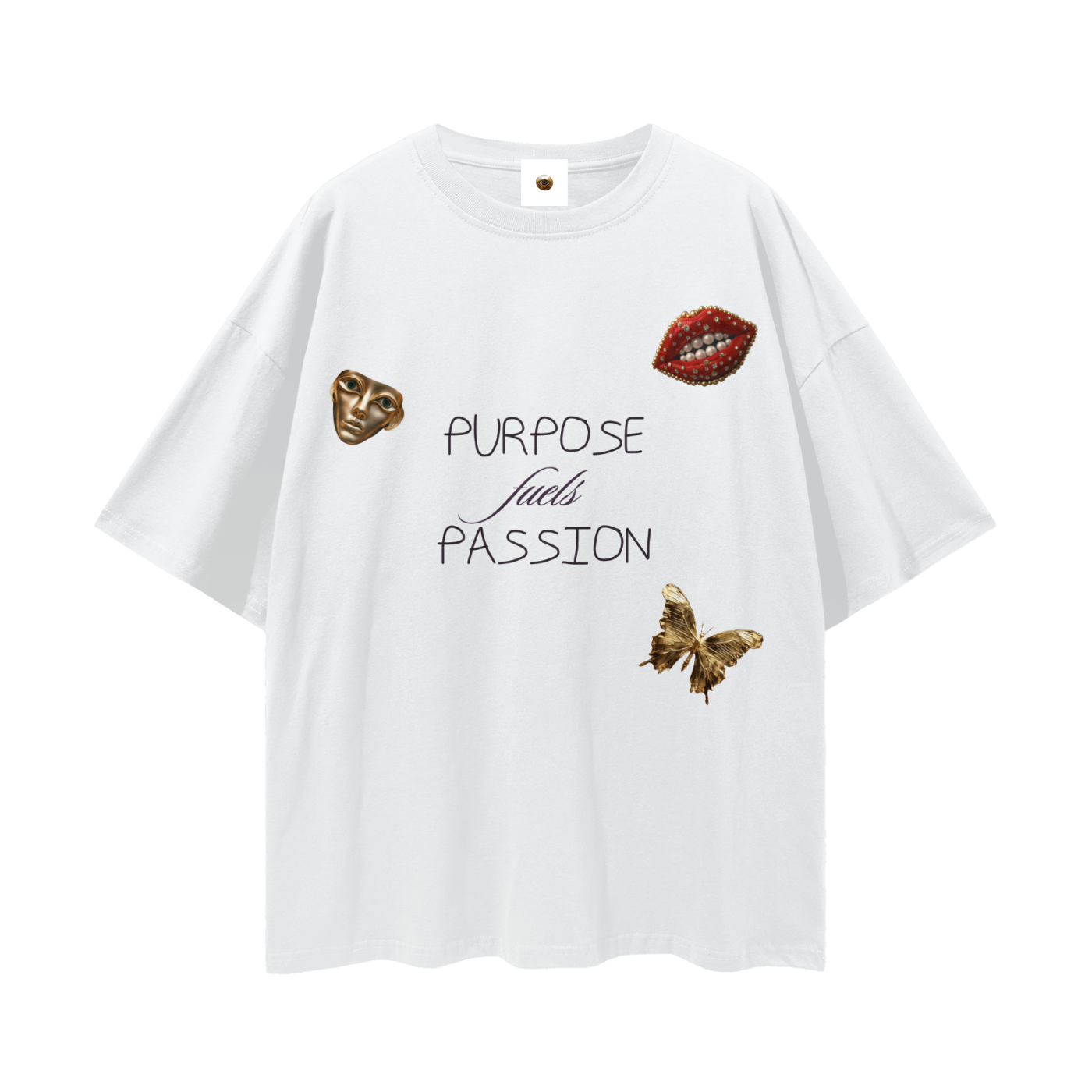 Purpose Fuels Passion Streetwear Loose Drop Shoulder T-Shirt
