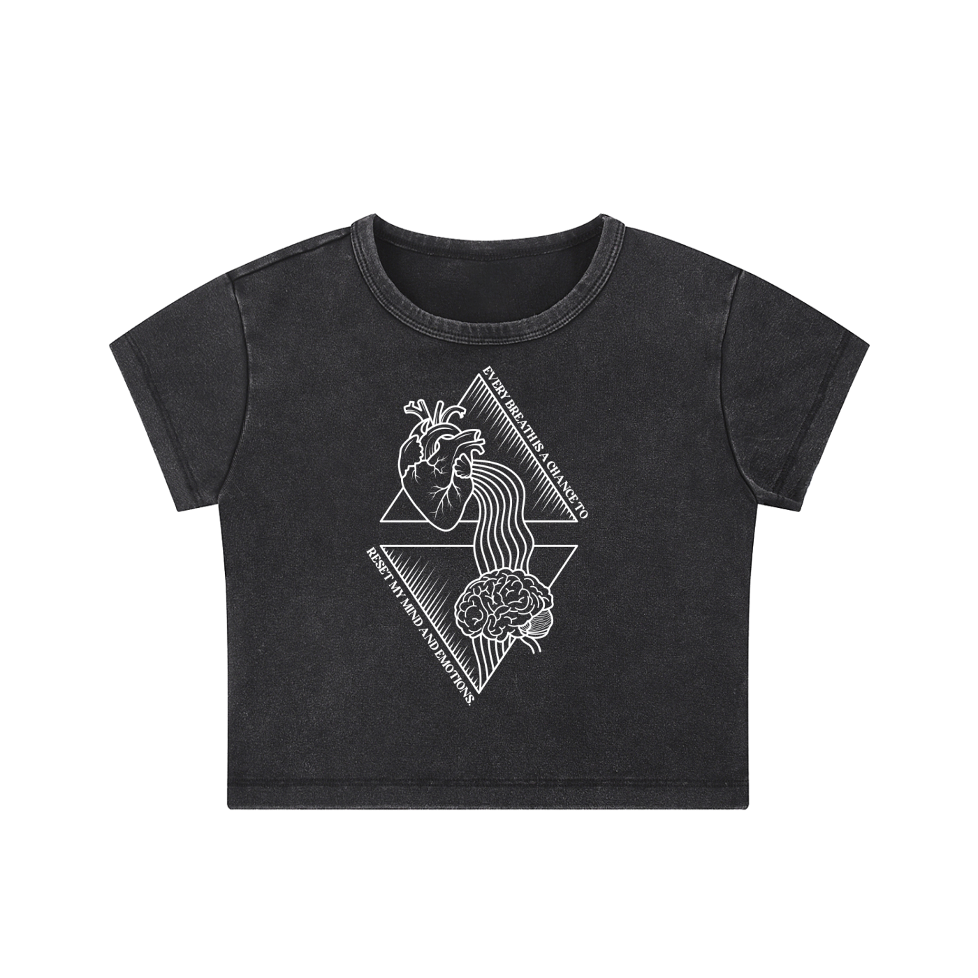 Every Breaths Snow Washed Crop Top