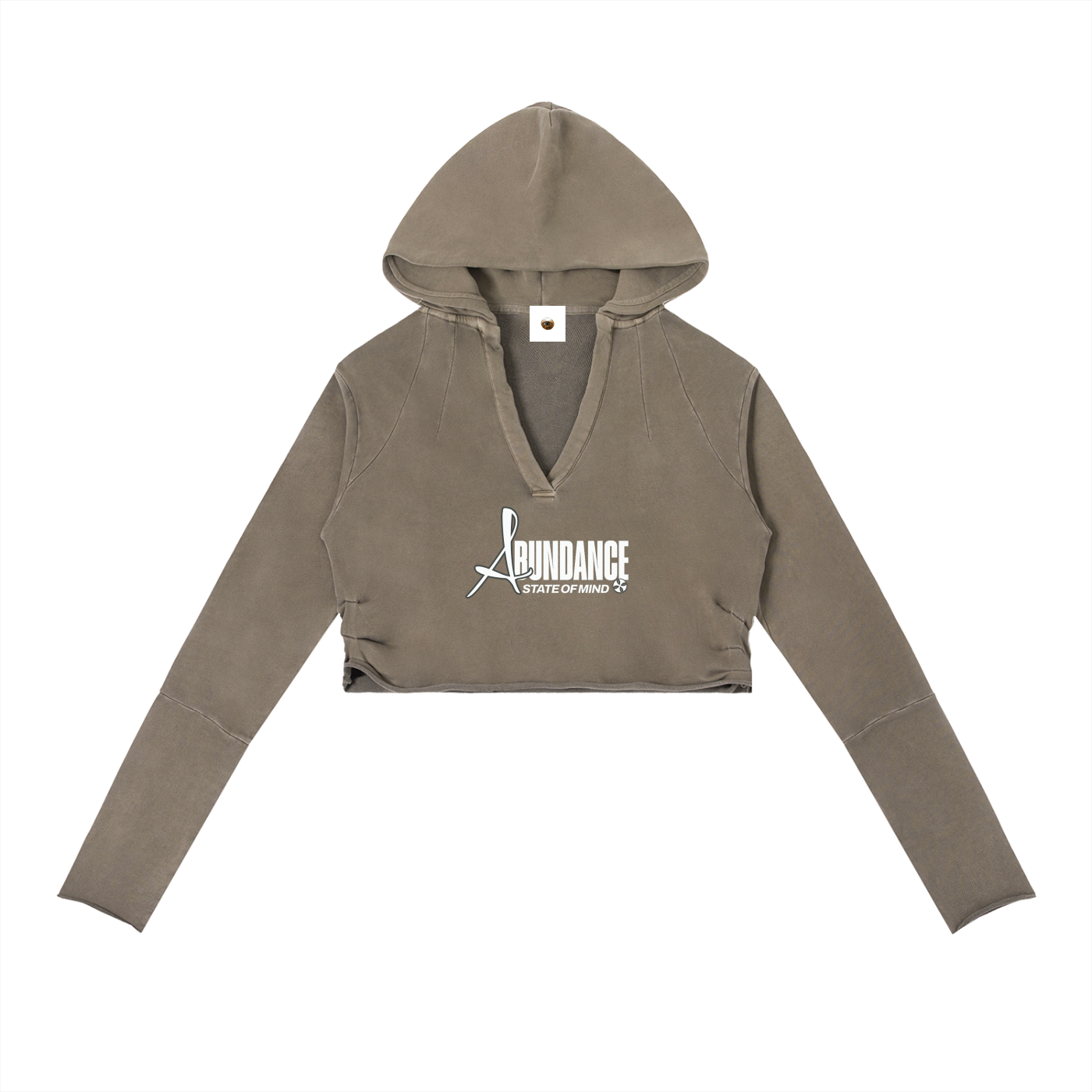 Abundance State of Mind Vintage Washed Raw Edge Hoodie