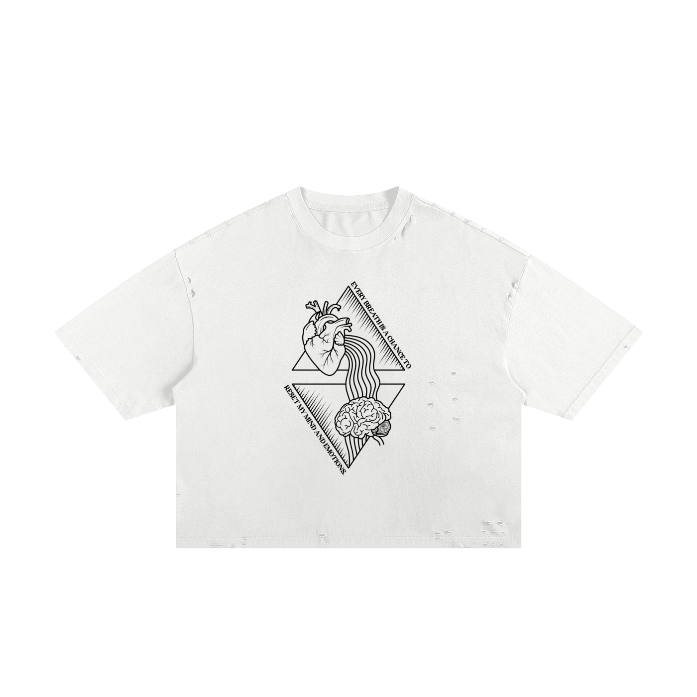 Every breath is a chance to reset my mind and emotions Unisex Cropped Boxy Tee