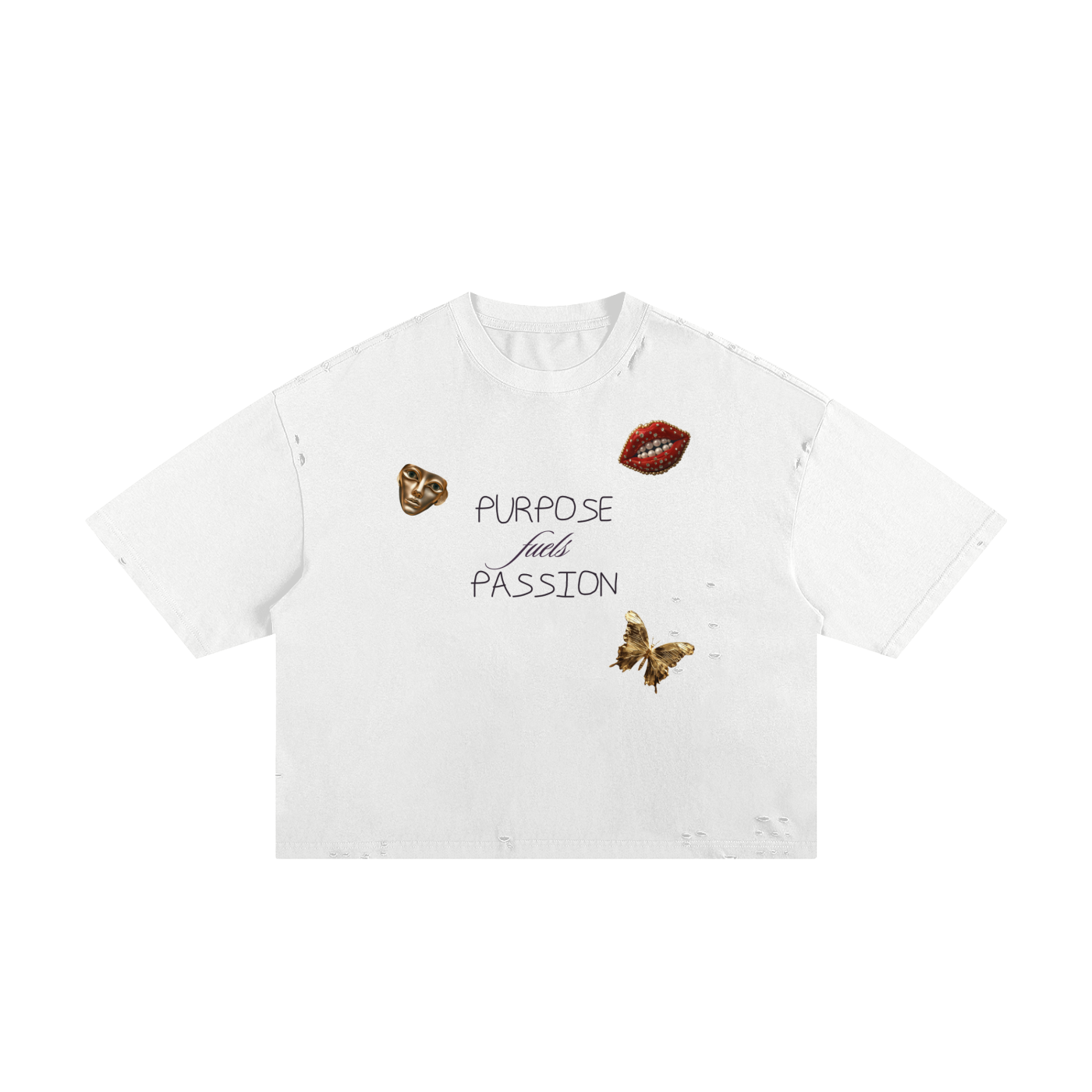 Purpose Fuels Passion Classic Frayed Boxy Tee