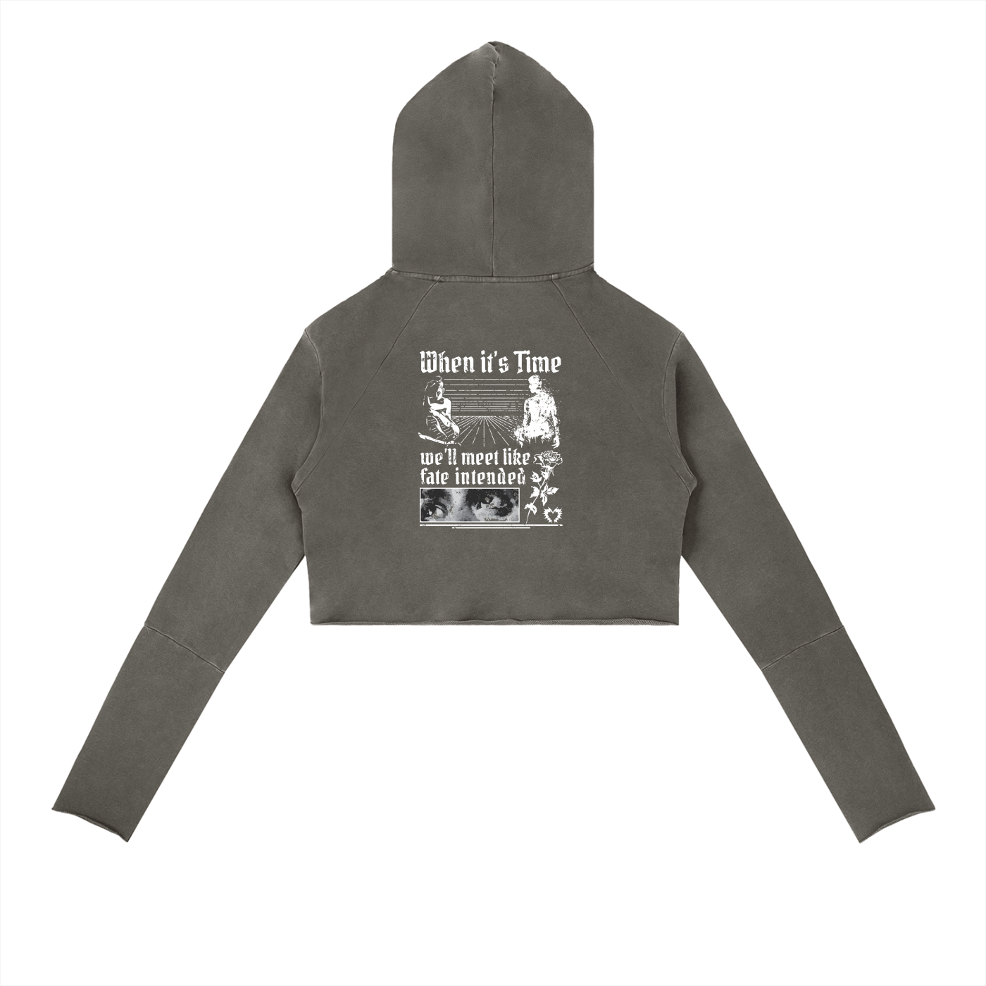 When Its Time Vintage Washed Raw Edge Hoodie