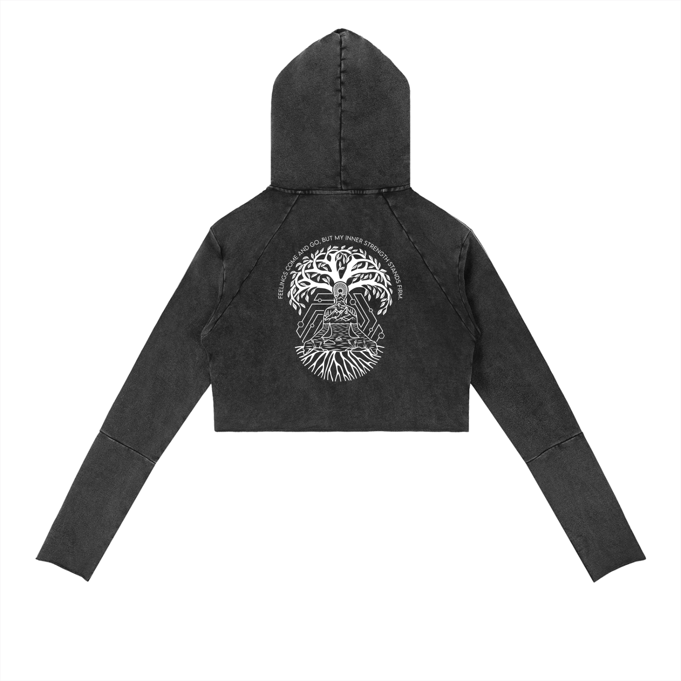 Feelings Come and Go Vintage Washed Raw Edge Hoodie