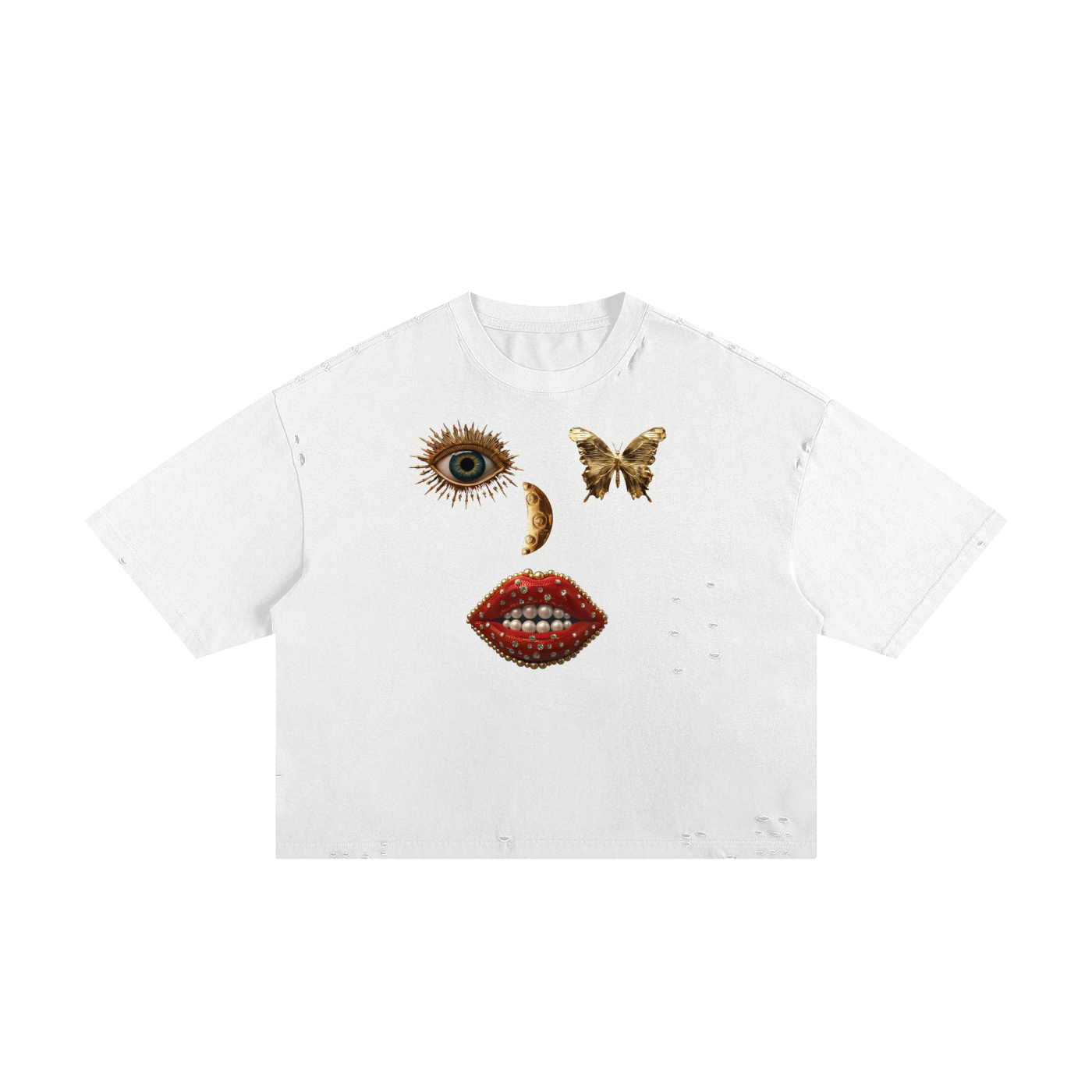 SS Face Classic Frayed Boxy Tee