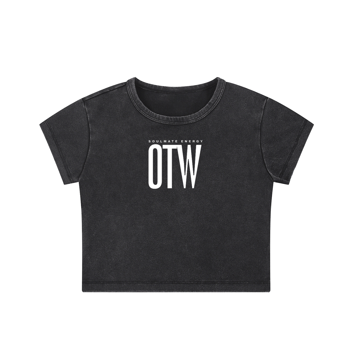 Soulmate Energy OTW Snow Washed Crop Top