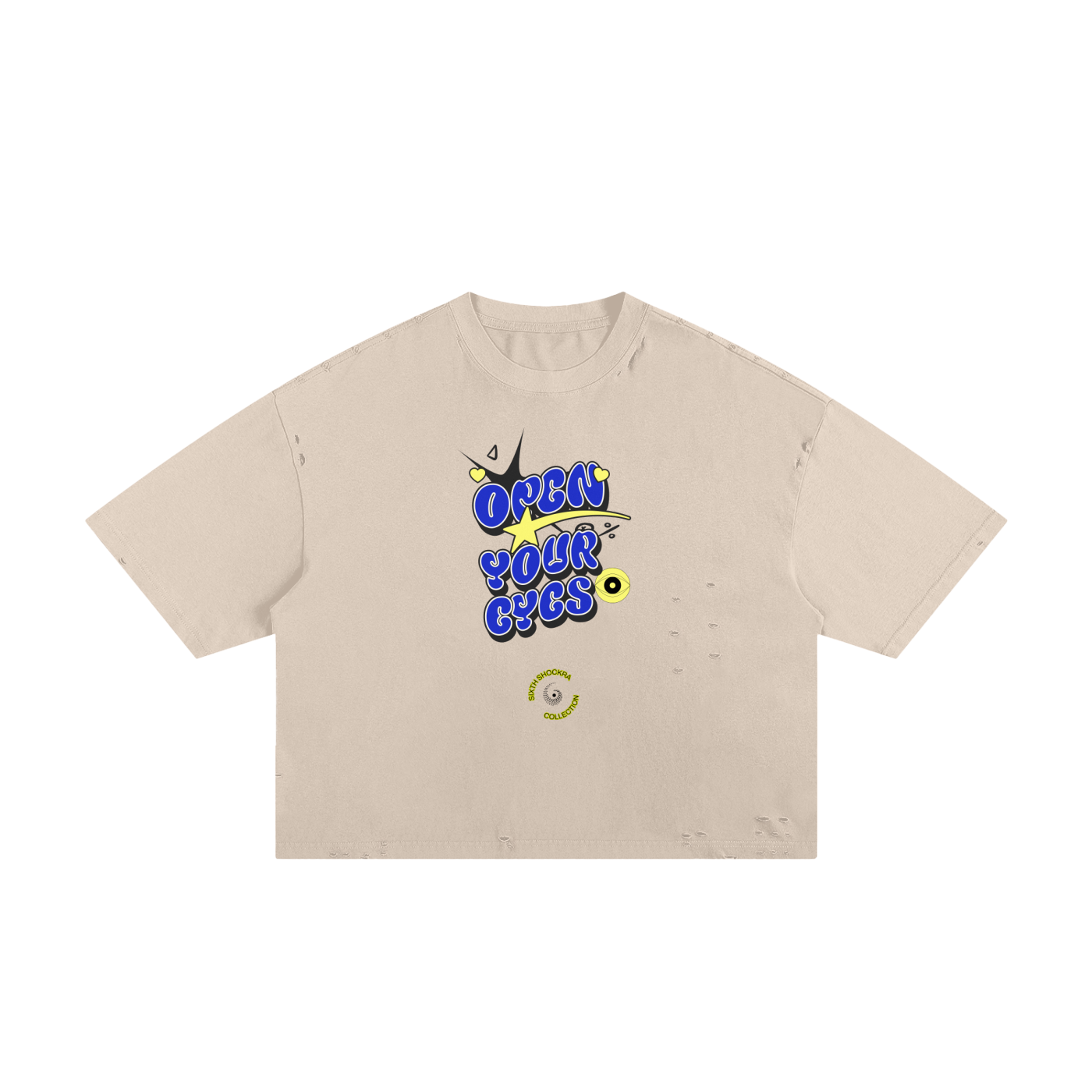 Open Your Eyes Classic Frayed Boxy Tee