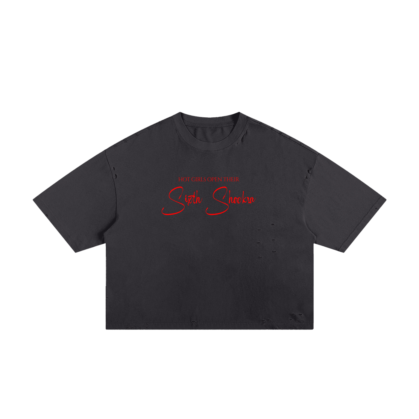 Hot Girls Open Their Sixth Shockra Unisex Cropped Boxy Tee