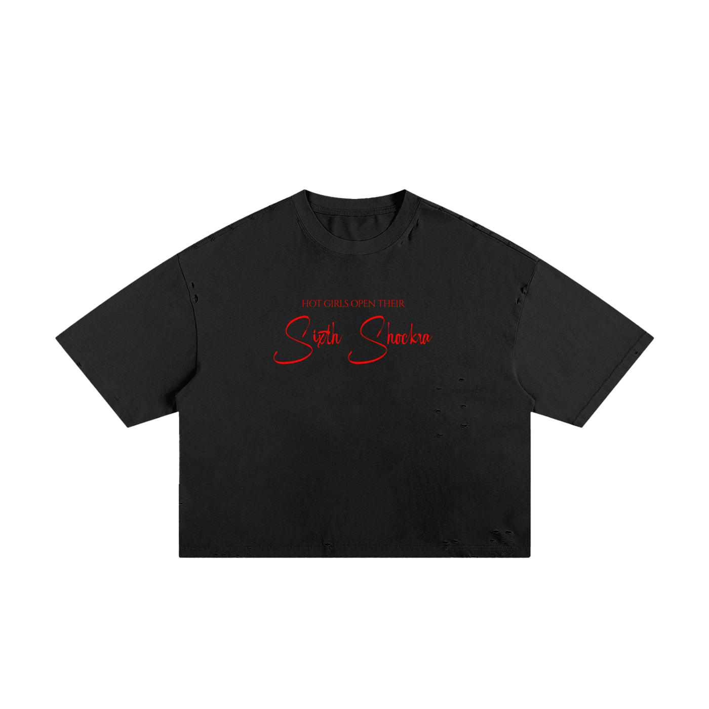 Hot Girls Open Their Sixth Shockra Unisex Cropped Boxy Tee