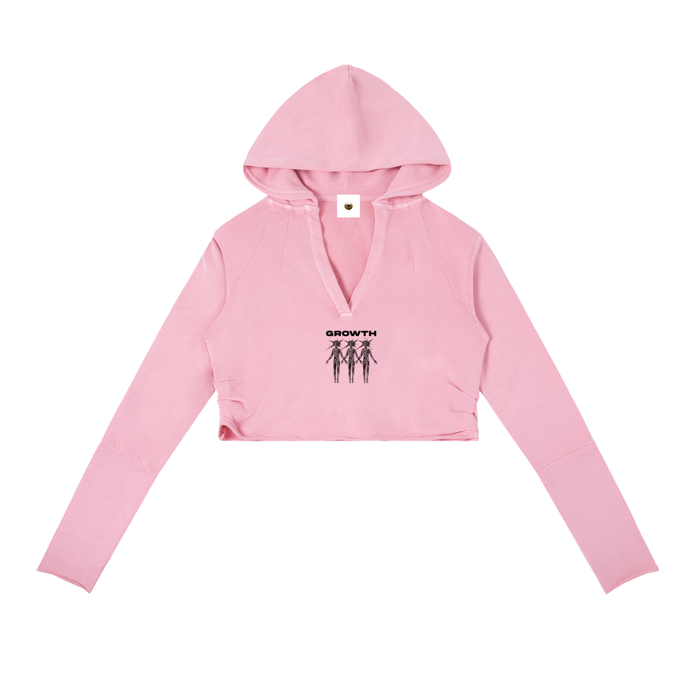 Growth Vintage Washed Raw Edge Hoodie